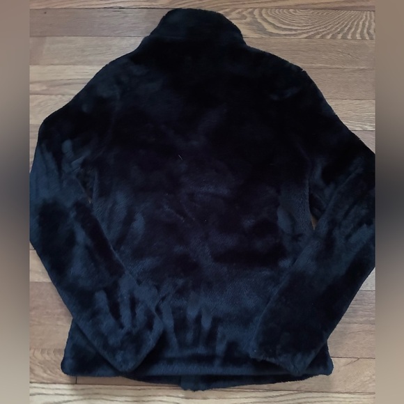 Fila Sport Full Zipper Faux Fur Black Jacket - Size L 14 - Picture 6 of 6